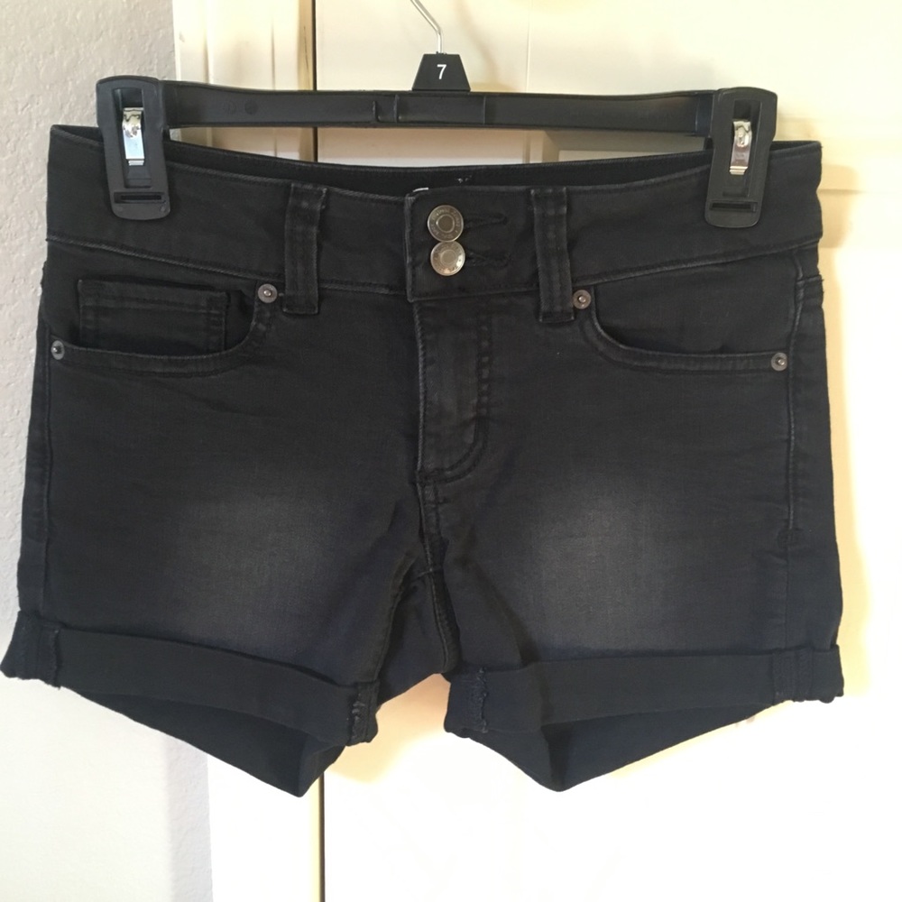 black shorts